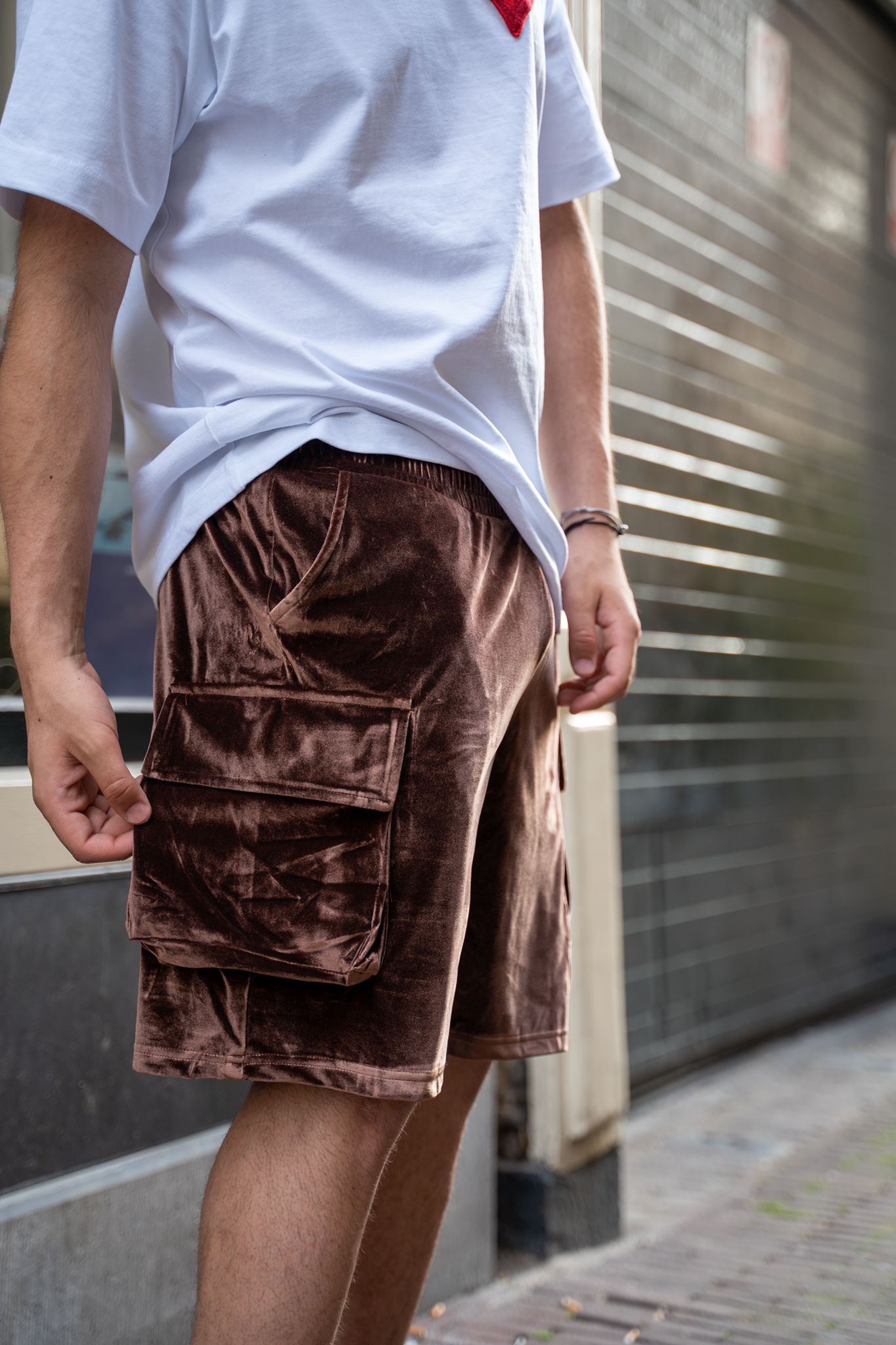 VELOUR SHORT BROWN